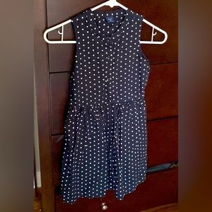 Gap kids girls blue polka dot dress size 8
